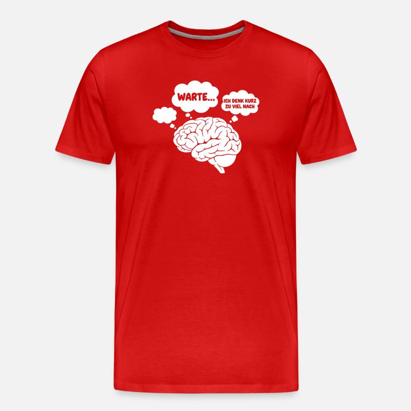 GehirnGedanken Comic - Männer Premium Bio T-Shirt - Rot