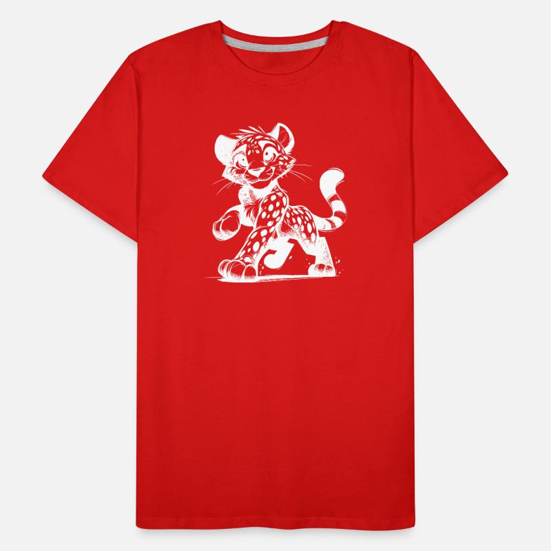 Niedlicher Leopard schönste Raubtier der Savanne Männer Premium Bio T-Shirt