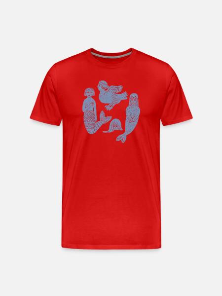 Mythology Folk Art Collection - Men's Premium Organic T-Shirt - red