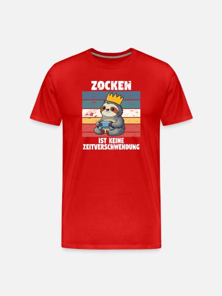 Gambling and gaming - Men's Premium Organic T-Shirt - red