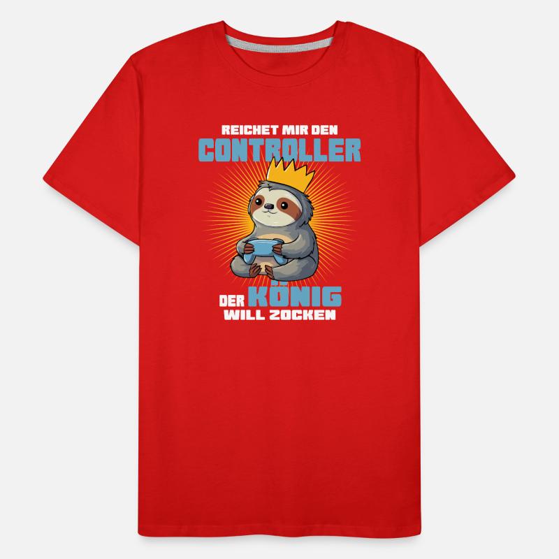 König mit Controller Männer Premium Bio T-Shirt