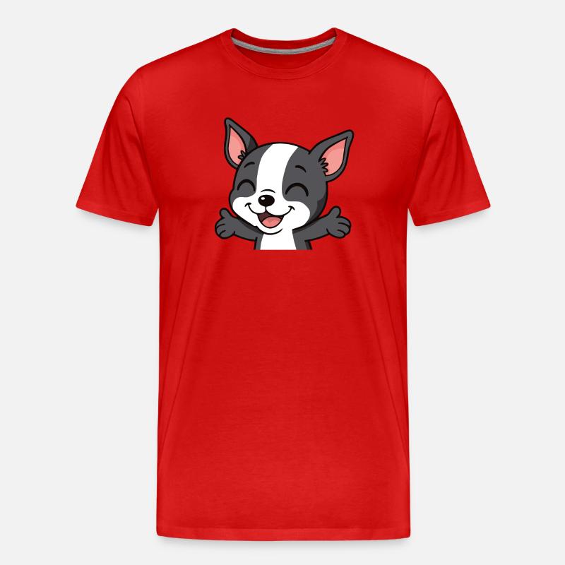 Boston – Umarmungen - Männer Premium Bio T-Shirt - Rot