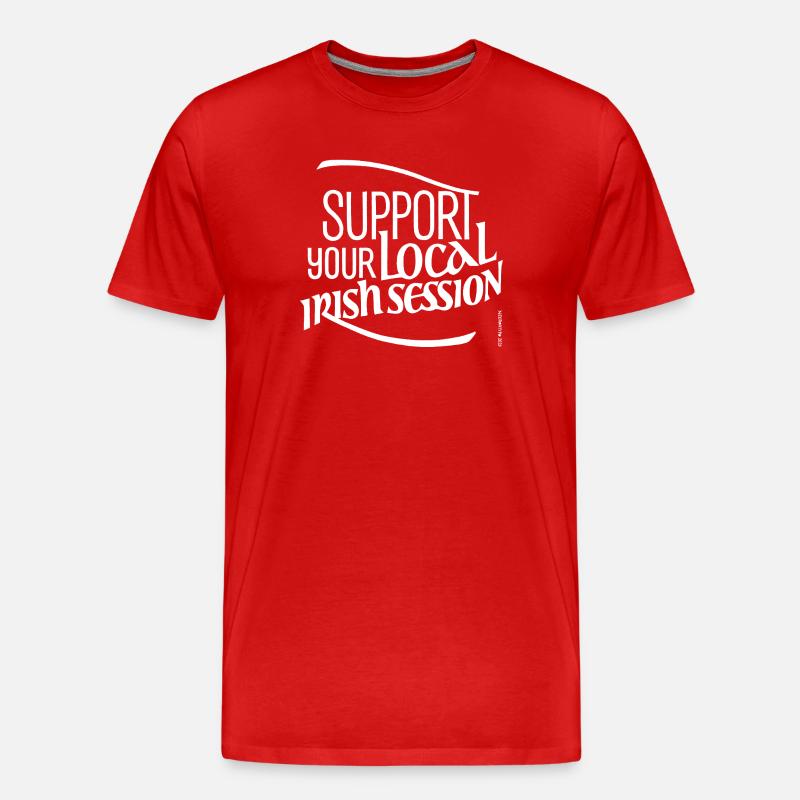 supportyourlocalirishsession2_BLANC - Männer Premium Bio T-Shirt - Rot
