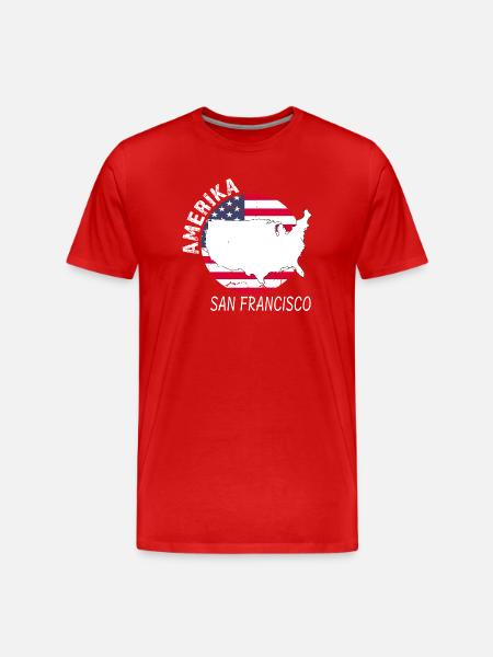 San Francisco - T-shirt bio Premium Homme - rouge