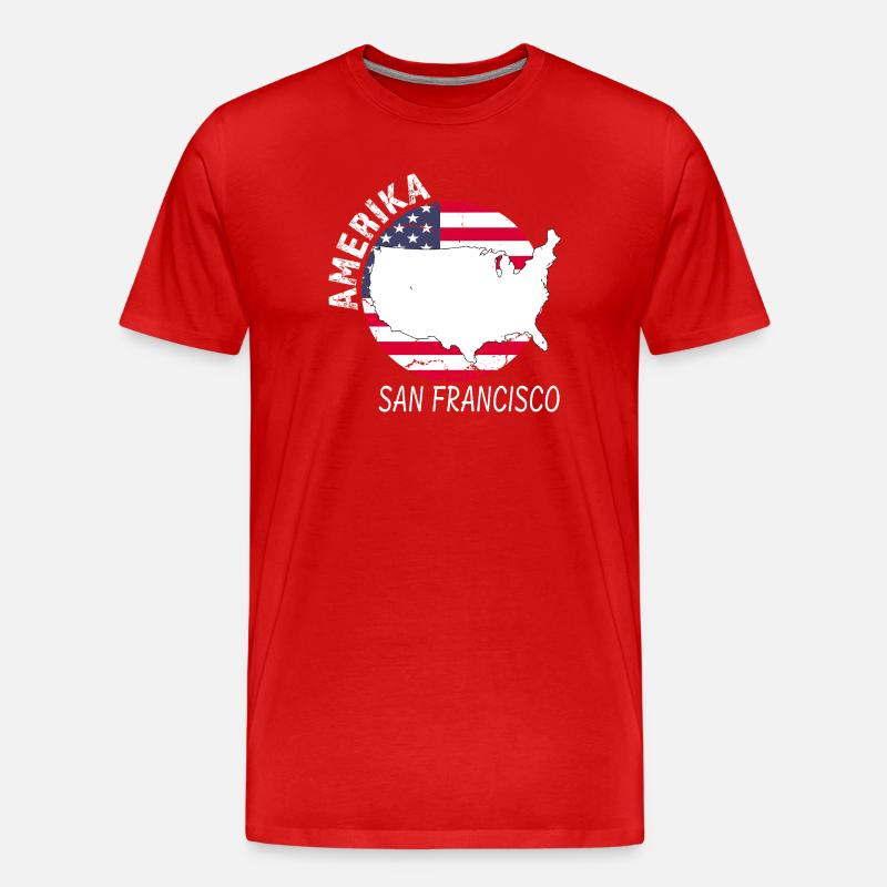San Francisco - Männer Premium Bio T-Shirt - Rot