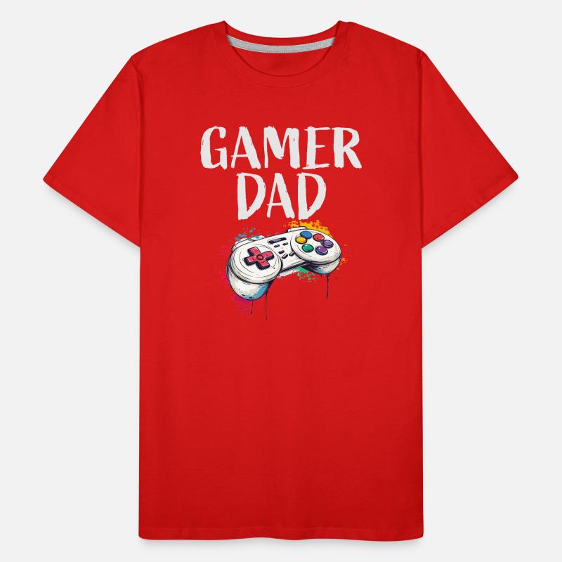 Gamer Dad Controller Art Men's Premium Organic T-Shirt