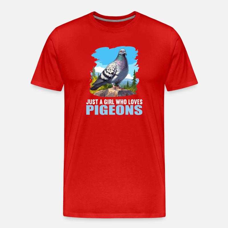 Tauben Taube - Männer Premium Bio T-Shirt - Rot