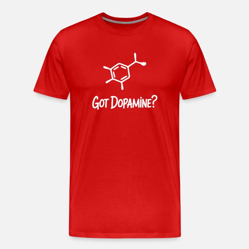 Dopamine Molecule Tee - Men's Premium Organic T-Shirt - red