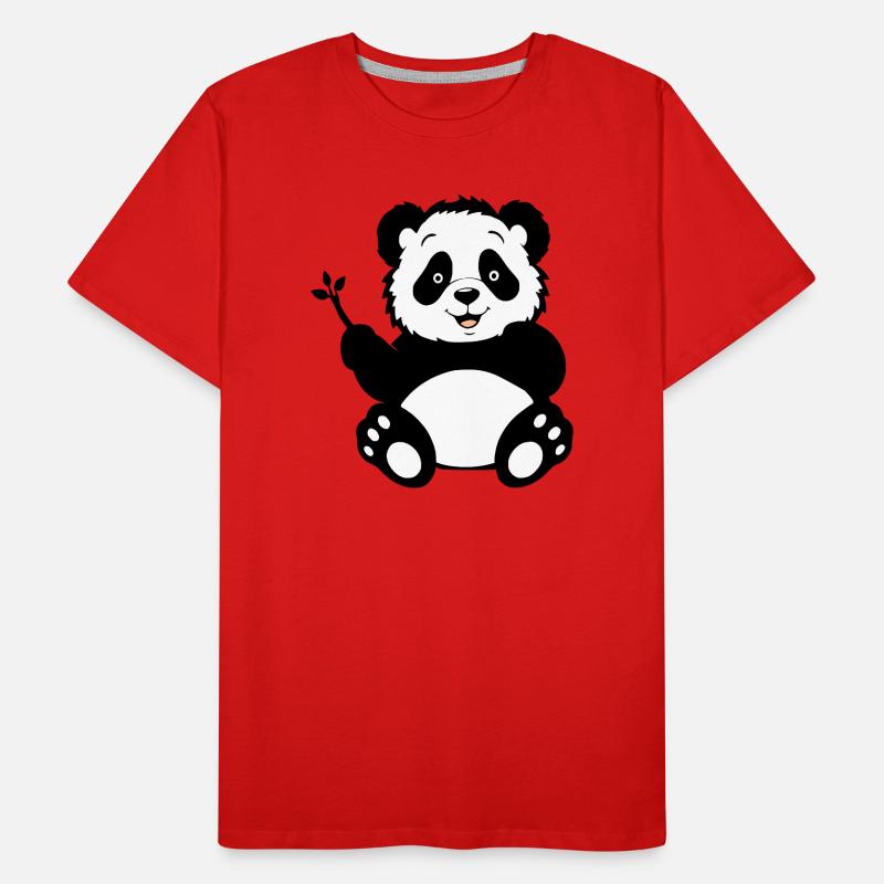 Pandabär Männer Premium Bio T-Shirt