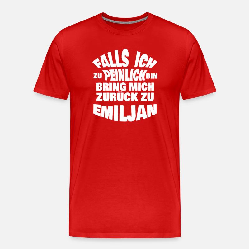 Jungesellenabschied E - Männer Premium Bio T-Shirt - Rot