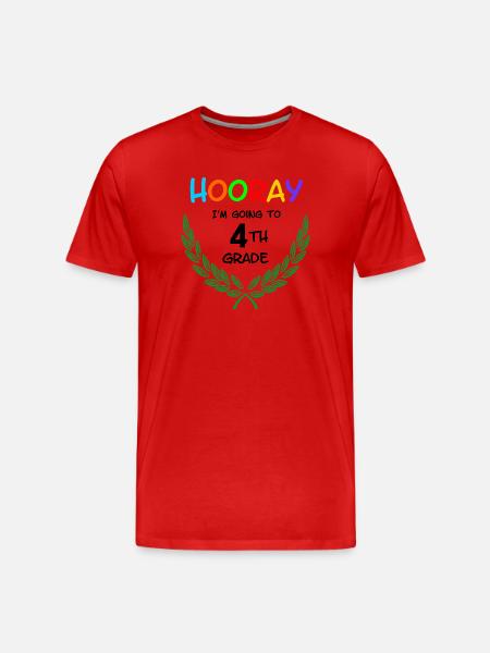 Hourra, je vais en CM1 - T-shirt bio Premium Homme - rouge