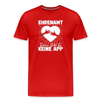 Bénévole travailleur social Pas d’application - T-shirt bio Premium Homme - rouge - Devant - Damien (186cm)