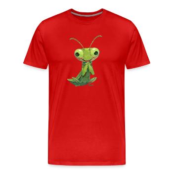 Mantes religieuses Mantes religieuses - T-shirt bio Premium Homme - rouge - Devant - Damien (186cm)