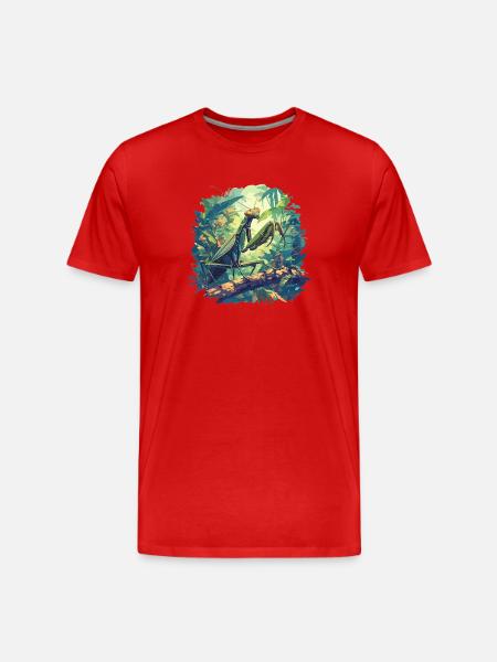 Gottesanbeterinnen Gottesanbeterin - Männer Premium Bio T-Shirt - Rot