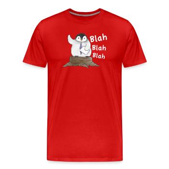 Discours du Pinguin-Rede du Pingouin - T-shirt bio Premium Homme - rouge - Devant - Damien (186cm)