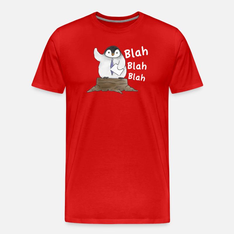 Discours du Pinguin-Rede du Pingouin - T-shirt bio Premium Homme - rouge