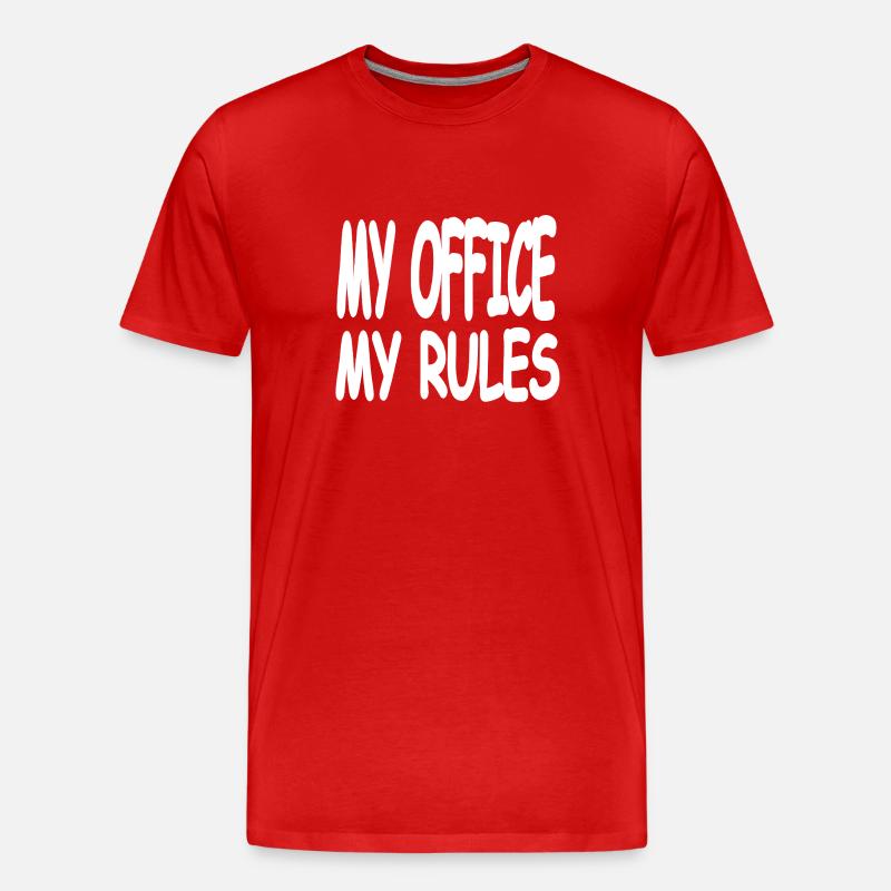 Büro - Männer Premium Bio T-Shirt - Rot