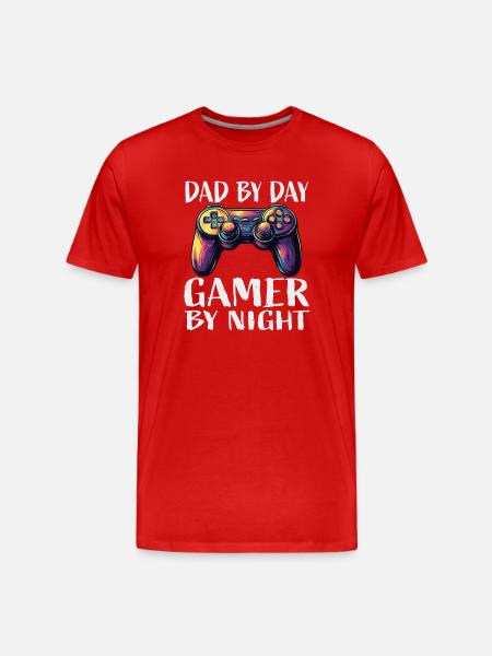 Father's Day Gamer Night - Men's Premium Organic T-Shirt - red