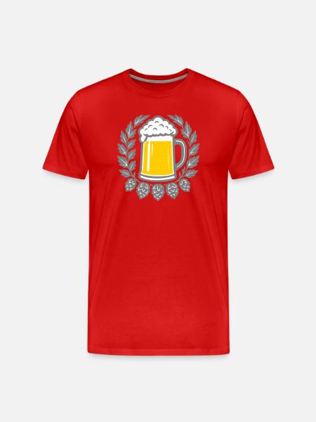 Bier - Men's Premium Organic T-Shirt - red
