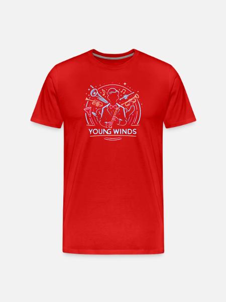 Neon Jazz Young Winds - Men's Premium Organic T-Shirt - red