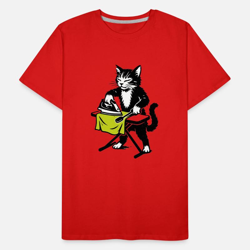 Chat à repasser : Chat farceur de la maison T-shirt bio Premium Homme