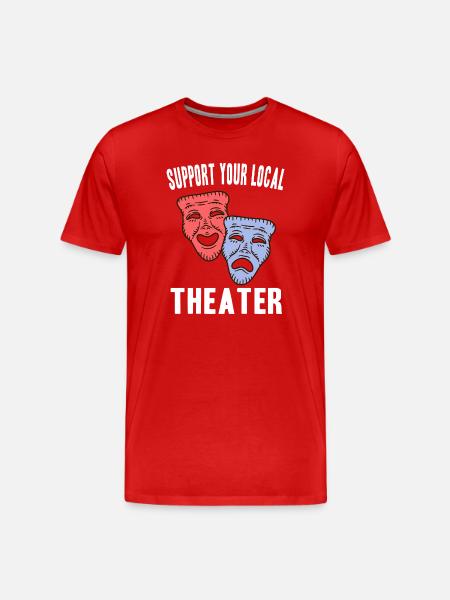 Theatre Actor Gift Ideas - Men's Premium Organic T-Shirt - red