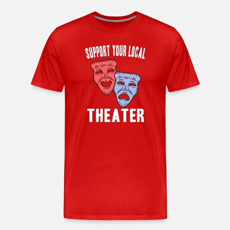 Theatre Actor Gift Ideas - Men's Premium Organic T-Shirt - red