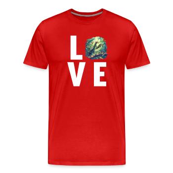 Mantes religieuses Mantes religieuses - T-shirt bio Premium Homme - rouge - Devant - Damien (186cm)