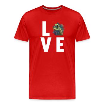Mantes religieuses Mantes religieuses - T-shirt bio Premium Homme - rouge - Devant - Damien (186cm)