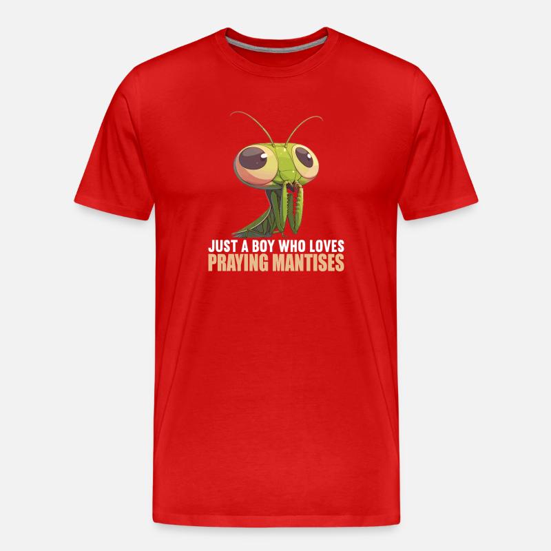 Gottesanbeterinnen Gottesanbeterin - Männer Premium Bio T-Shirt - Rot