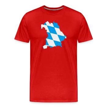 État fédéral de Bavière - T-shirt bio Premium Homme - rouge - Devant - Damien (186cm)