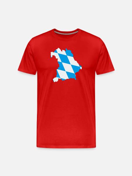 Federal State of Bavaria - Men's Premium Organic T-Shirt - red