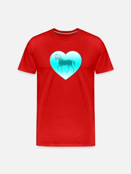 Chevaux - T-shirt bio Premium Homme - rouge