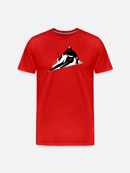 Ski - T-shirt bio Premium Homme - rouge