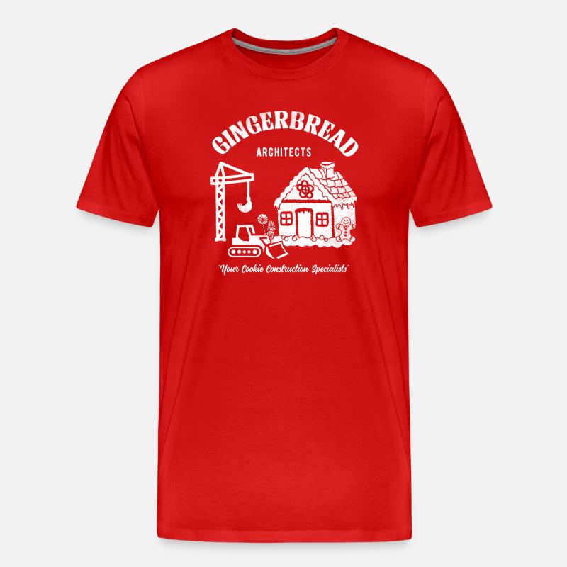  Gingerbread architects your cookie construction - Männer Premium Bio T-Shirt - Rot