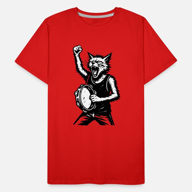 Batteur Chat Storm T-shirt bio Premium Homme