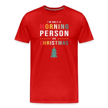 Morgenmuffel Langschläfer Montag Morgen - Männer Premium Bio T-Shirt - Rot - Vorne - Damien (186cm)