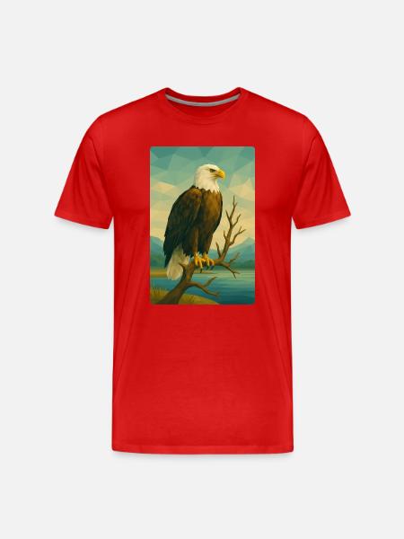 Polynature Bald Eagle - Men's Premium Organic T-Shirt - red