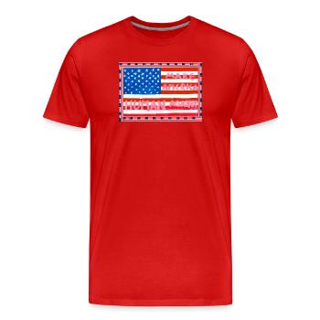 MAKE_AMERICA_HUMAN_AGAIN _A5 - Men's Premium Organic T-Shirt - red - Front - Damien (186cm)