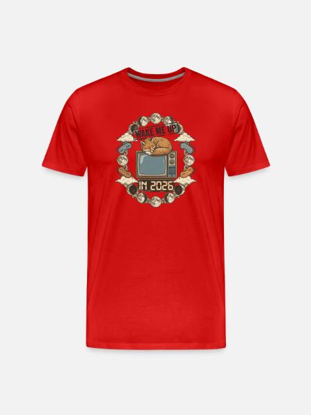 Wake Me Up In 2026 - Men's Premium Organic T-Shirt - red