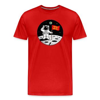 Norman Astronaut Normandy Pride Weltraumhumor - Männer Premium Bio T-Shirt - Rot - Vorne - Damien (186cm)