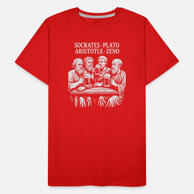 Philosophers Toasting in Monochrome Men's Premium Organic T-Shirt