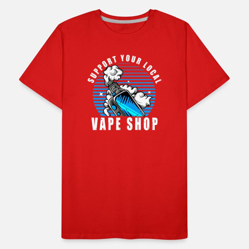 Vape Dampfer E Zigarette Spruch Vaping Geschenk  Männer Premium Bio T-Shirt