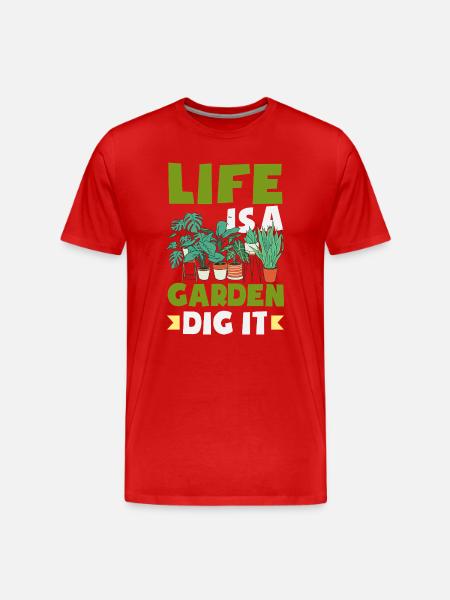 Garten- Und Pflanzenliebhaber Geschenke - Männer Premium Bio T-Shirt - Rot