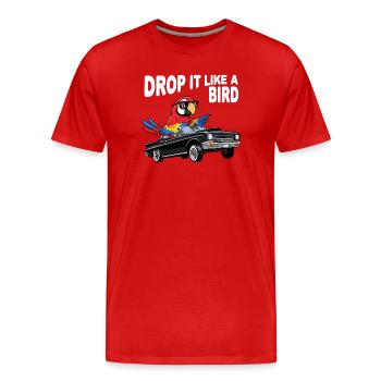 Vogel Cabrio Laisse tomber comme un oiseau - T-shirt bio Premium Homme - rouge - Devant - Damien (186cm)