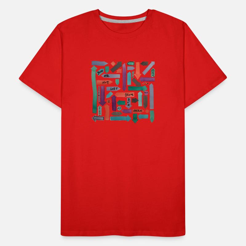 Tu n’es pas perdu, tu es là T-shirt bio Premium Homme