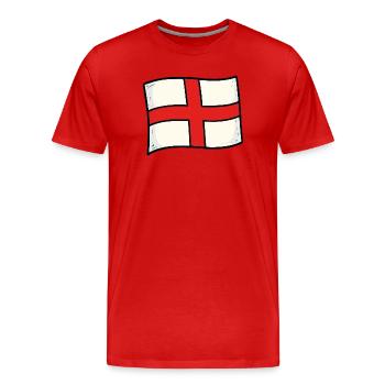 England Fahne - Männer Premium Bio T-Shirt - Rot - Vorne - Damien (186cm)