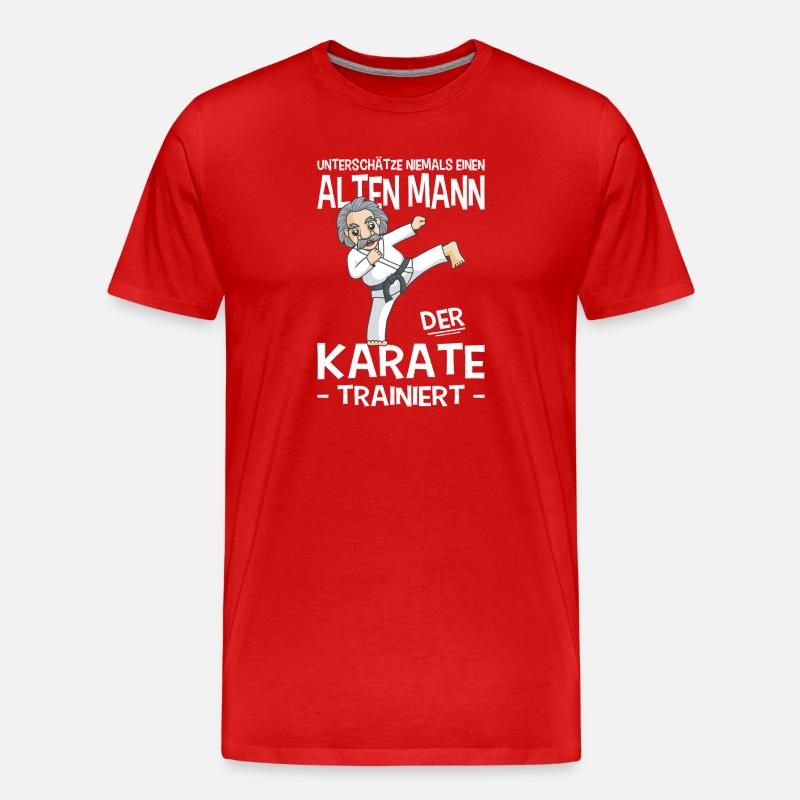 Karate Training Geschenke Karatetraining - Männer Premium Bio T-Shirt - Rot
