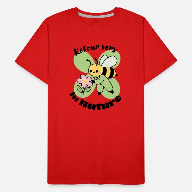 Bee, ecology and a return to nature Men's Premium Organic T-Shirt