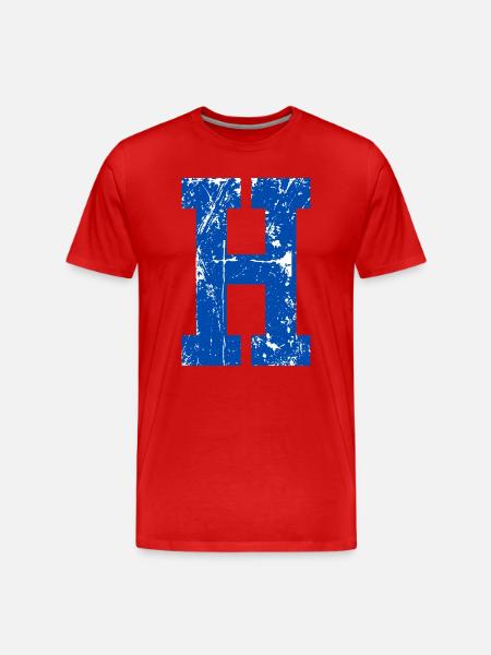Letter h sport retro - Men's Premium Organic T-Shirt - red